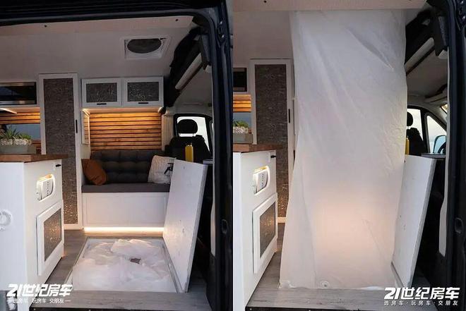 Promaster露营车把舒适感拉满了澳门新葡京四面环窗仰望星空！这辆Ram(图3)